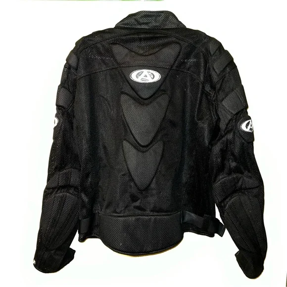 AGV Sport Motorcycle Vintage Mesh Armored Black Jacket Size L - Picture 2 of 14
